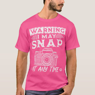 T-shirt Avertissement Je peux accrocher Camera Funny Photo
