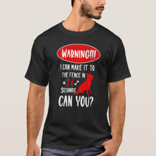 T-shirt Avertissement Je Peux Arriver À La clôture En Alle