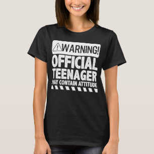 T-shirt Avertissement L'Adolescent Officiel Peut Contenir