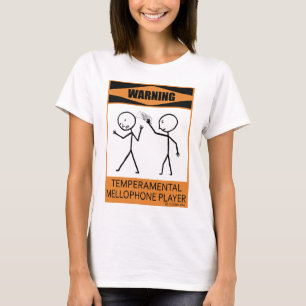 T-shirt Avertissement Lecteur de microphone Temperamental