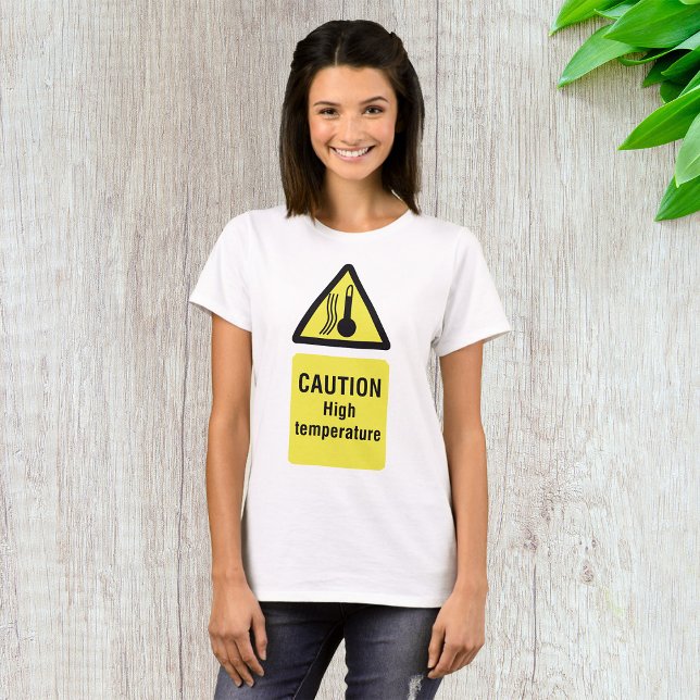 T-shirt Avertissement Panneau d'avertissement de températu (Créateur téléchargé)