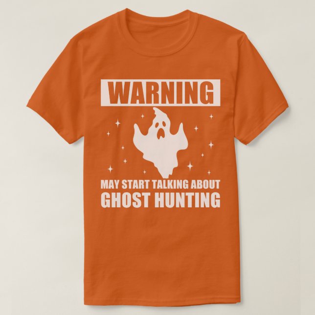 T-shirt Avertissement peut commencer à parler de chasse au (Design devant)