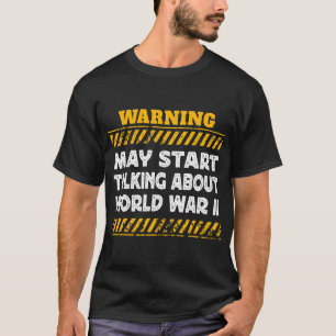 T-shirt Avertissement Peut Commencer À Parler De La Second