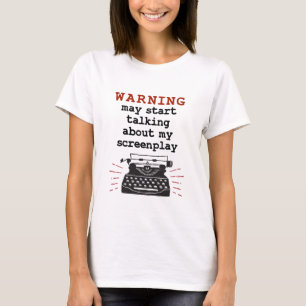 T-shirt Avertissement Peut Commencer À Parler De Mon Écran