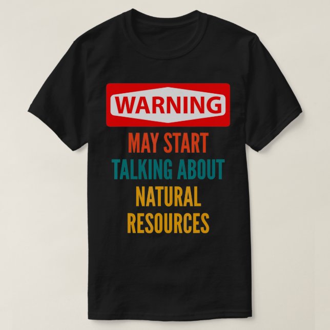 T-shirt Avertissement Peut Commencer À Parler Des Ressourc (Design devant)