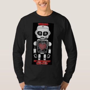 T-shirt Avertissement : Peut parler d'IA Hommes Noir Manch