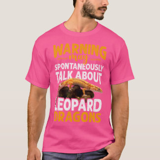 T-shirt Avertissement Peut Parler Spontanément De Leopard
