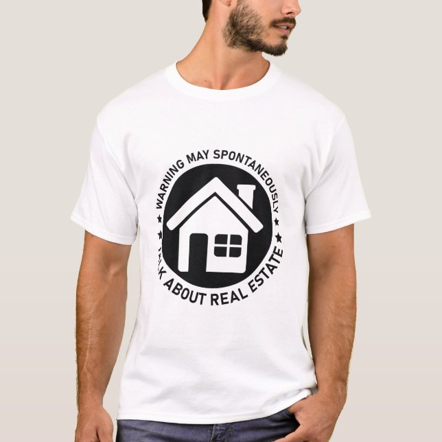 T-shirt Avertissement Peut Parler Spontanément D'Immobilie (Devant)