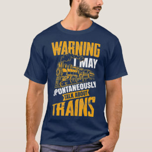 T-shirt Avertissement Peut Parler Spontanément Du Cadeau