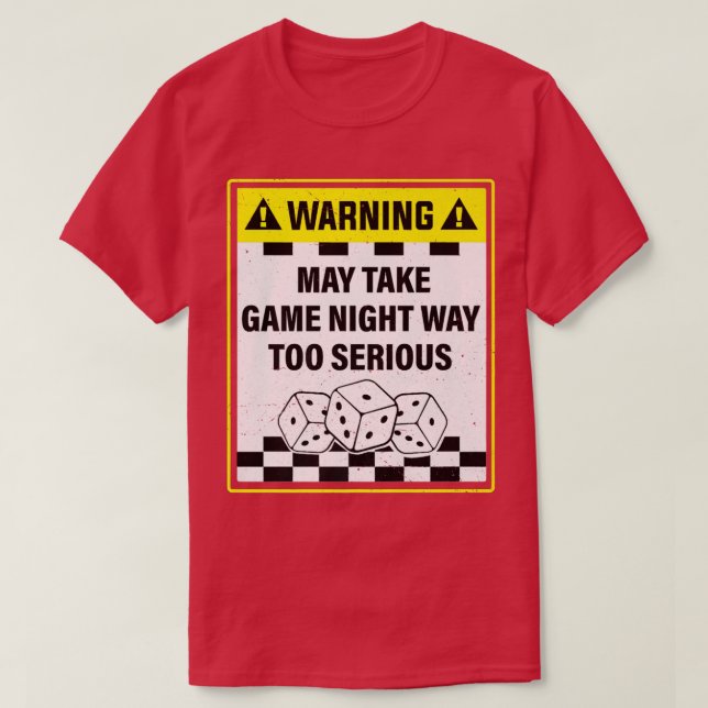 T-shirt Avertissement Peut Prendre Le Jeu De Nuit Beaucoup (Design devant)