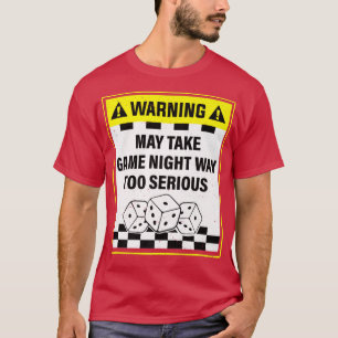 T-shirt Avertissement Peut Prendre Le Jeu De Nuit Beaucoup