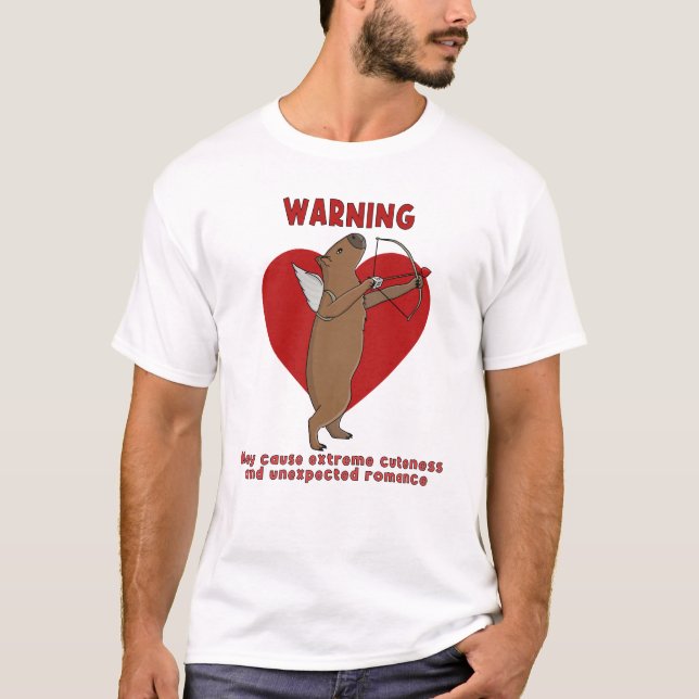 T-shirt Avertissement Peut provoquer une mignardise extrêm (Devant)