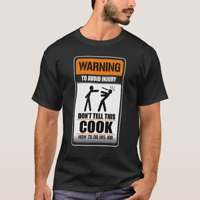 T-shirt Avertissement pour éviter les blessures Ne dites p (Devant)