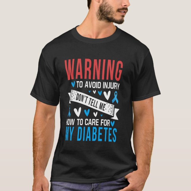 T-shirt Avertissement pour éviter les blessures Ne me dite (Devant)