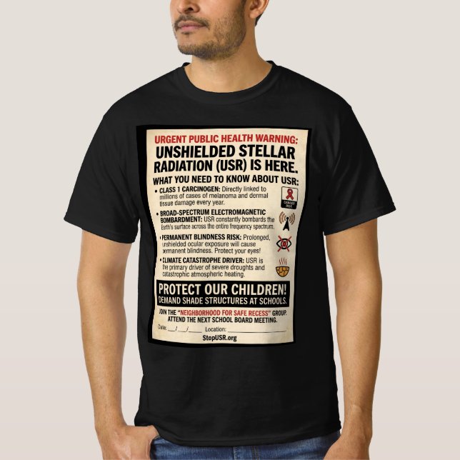 T-shirt Avertissement public USR (Devant)