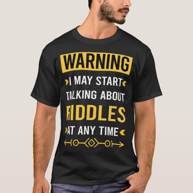 T-shirt Avertissement Riddle Riddles (Devant)