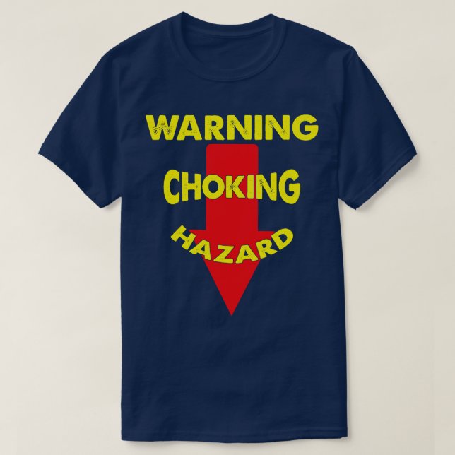 T-shirt Avertissement Risque de choc (Design devant)