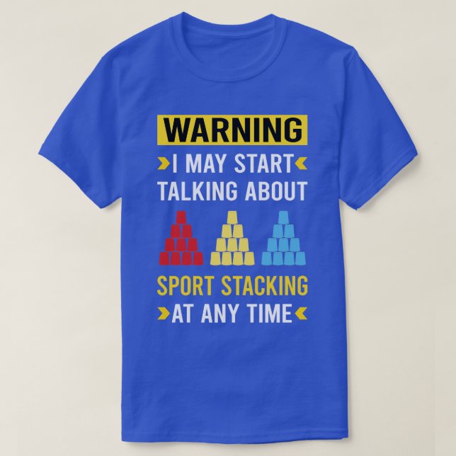 T-shirt Avertissement Sport Stacking Coupe Stacking Speed  (Design devant)