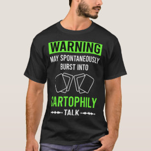 T-shirt Avertissement vert Cartophilie Cartophiliste