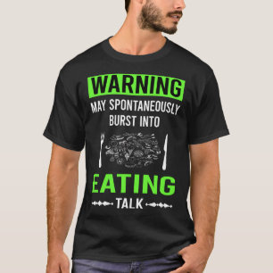 T-shirt Avertissement Vert Manger