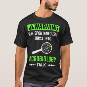 T-shirt Avertissement Vert Microbiologie Microbiologiste