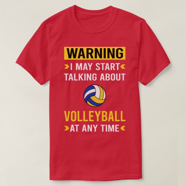 T-shirt Avertissement Volley-ball (Design devant)