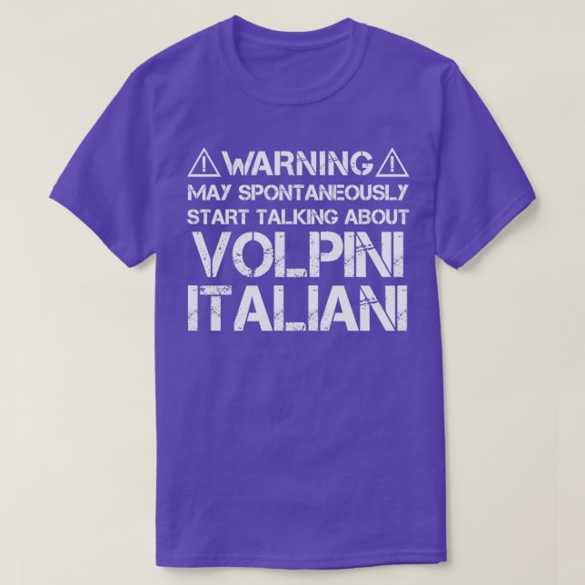 T-shirt Avertissement Volpino Italiano (Design devant)