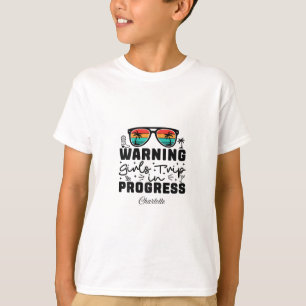 T-shirt Avertissement Voyage de Filles en Cours Vacances C