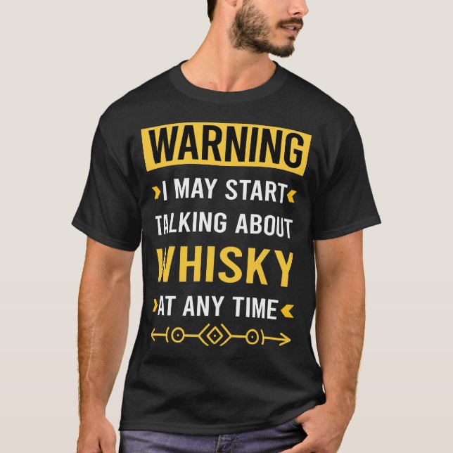 T-shirt Avertissement Whiskey Tasting (Devant)