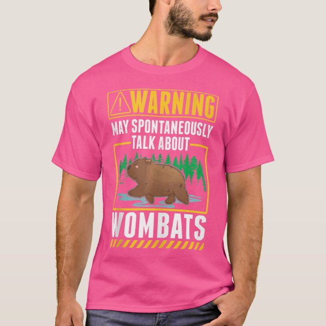 T-shirt Avertissement Wombat Lover (Devant)