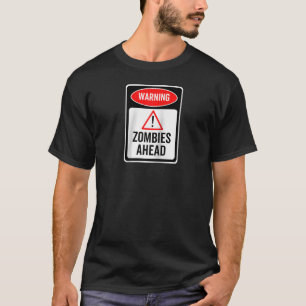 T-shirt Avertissement Zombies devant Halloween Undead Funn