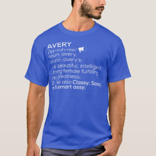 T-shirt Avery Nom Avery Définition Avery Nom Femme Aver