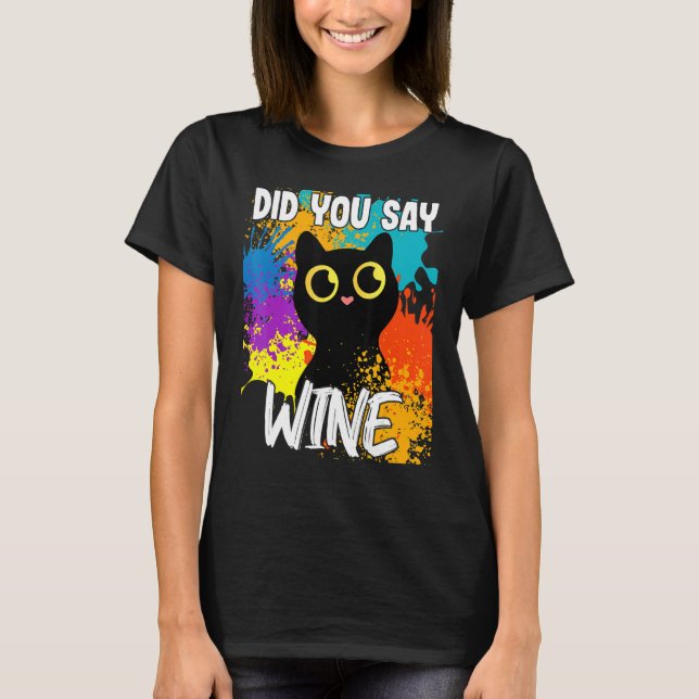 T-shirt Avez-Vous Dit Chat Noir Vin (Devant)
