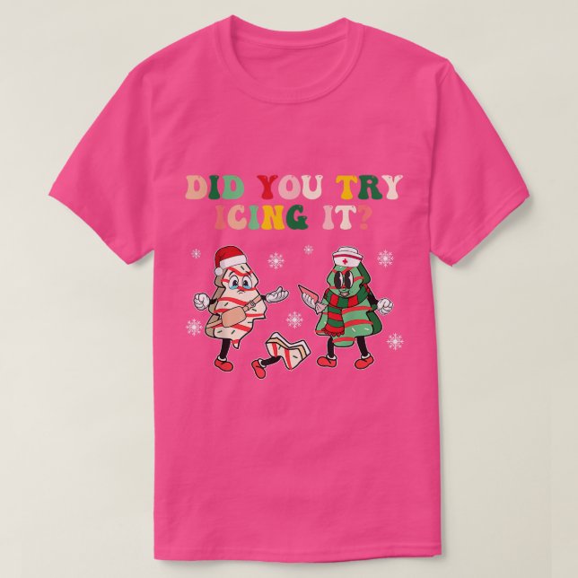 T-shirt Avez-Vous Essayé De Faire Du Glacage À L'École Inf (Design devant)