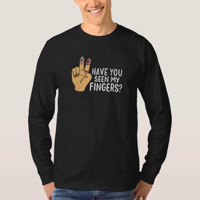 T-shirt Avez-Vous Vu Mes Doigts Hommes Chainsaw Woodworker (Devant)