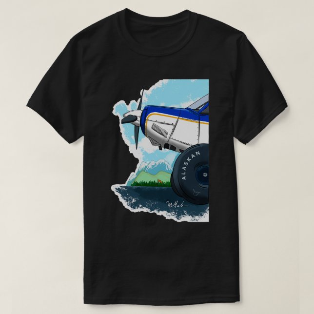 T-shirt Aviat Husky front Valdez Alaska Stol (Design devant)