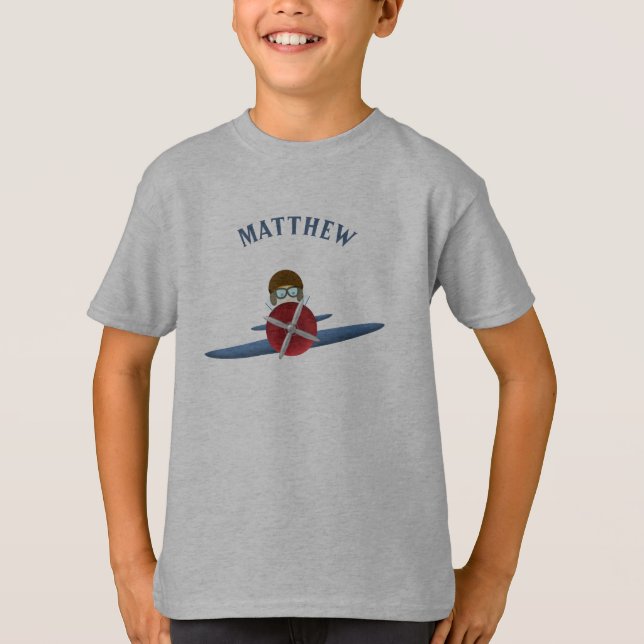 T-shirt Aviateur et son avion (Devant)
