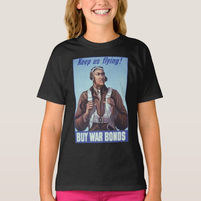 T-shirt Aviateurs noirs : Service militaire de combat de 2 (Devant)