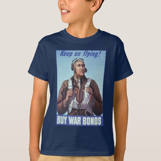 T-shirt Aviateurs noirs : Service militaire de combat de 2 (Devant)