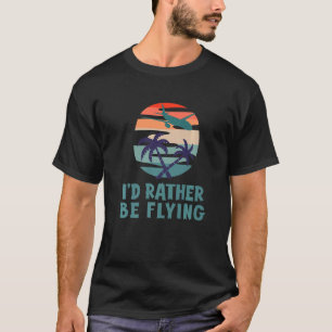 T-shirt Aviation Je préfère piloter avion décor Aviat