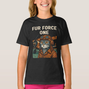 T-shirt Aviator Cat Flying Feline Commander
