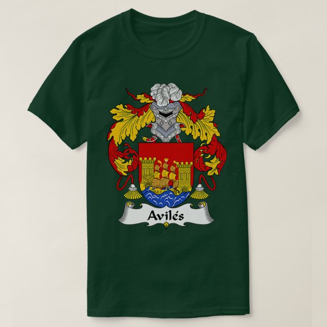 T-shirt Aviles Coat of Arms - Family Crest Premium  (Design devant)