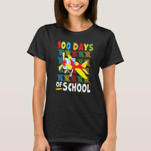 T-shirt Avion 100 jours de vêtements scolaires pour enseig