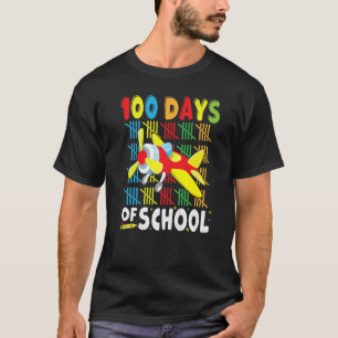 T-shirt Avion 100 jours de vêtements scolaires pour enseig