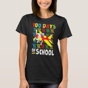 T-shirt Avion 100 jours de vêtements scolaires pour enseig