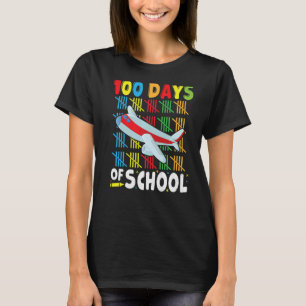 T-shirt Avion 100 jours d'école pour enseignants garçons f