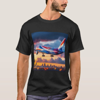 T-shirt Avion Avec Drapeau Néerlandais