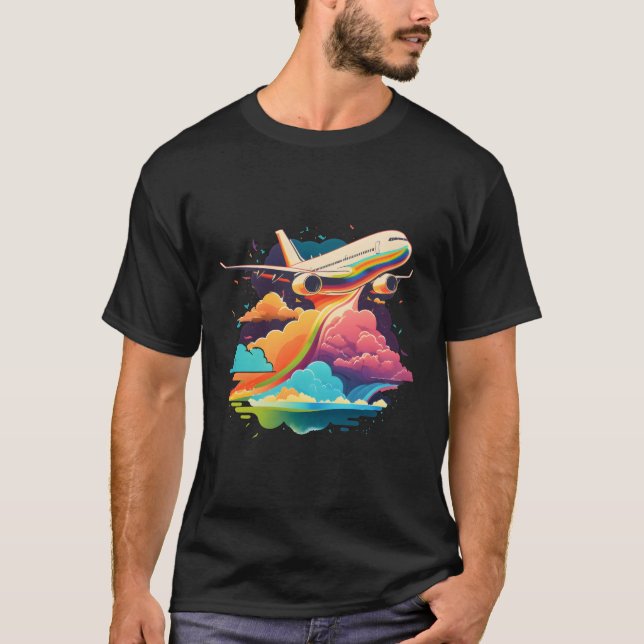 T-shirt Avion Avion Jet Aviation Pilote Volant Avion Avion (Devant)