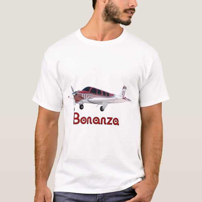 T-shirt Avion Beechcraft Bonanza  (Devant)