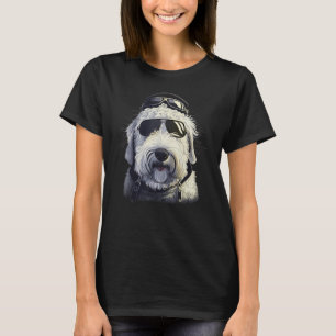 T-shirt Avion Bobtail Avion Pilote Vieux Anglais Sheepd